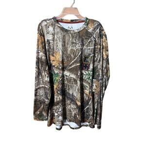 Realtree  Men's Long Sleeve Performance Tee Size XL in EDGE Camo Pattern